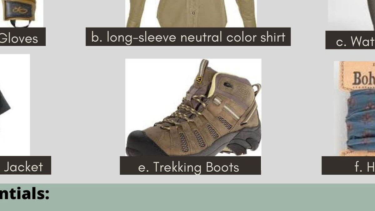 Gorilla trekking packlist