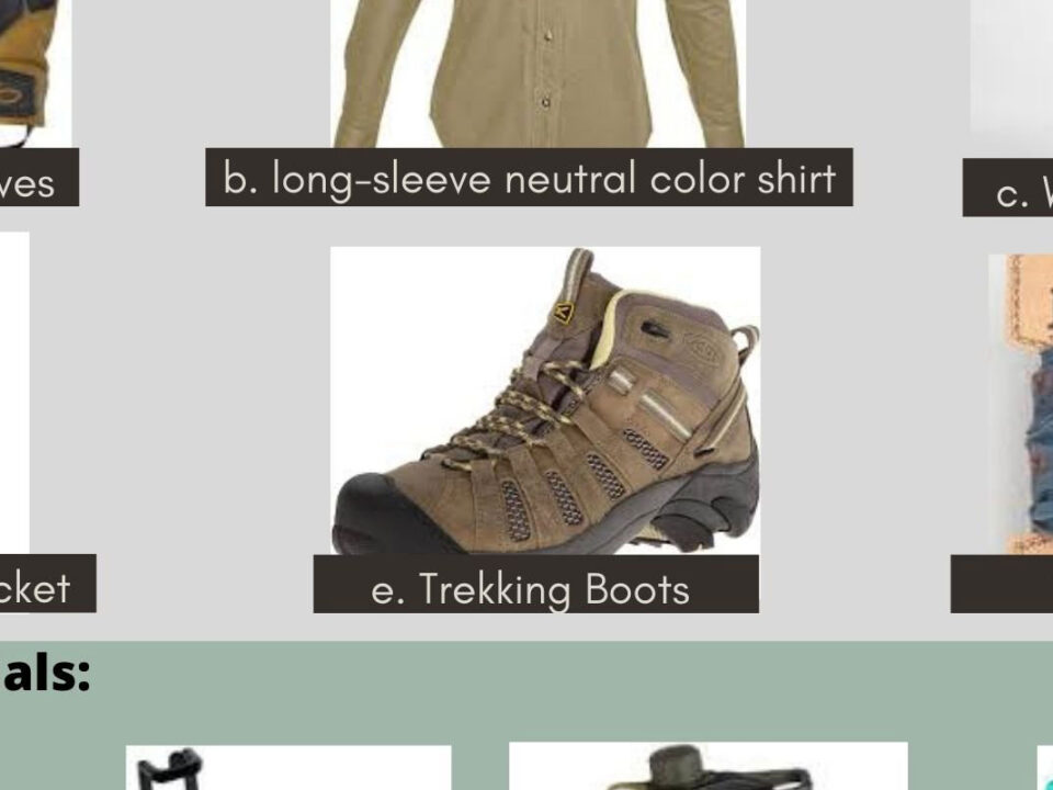 Gorilla trekking packlist